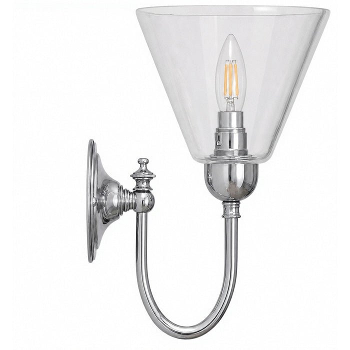 Loxton Wall Light Chrome With Cono Clear Glass - 3010110
