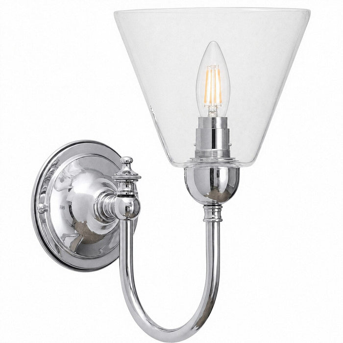 Loxton Wall Light Chrome With Cono Clear Glass - 3010110