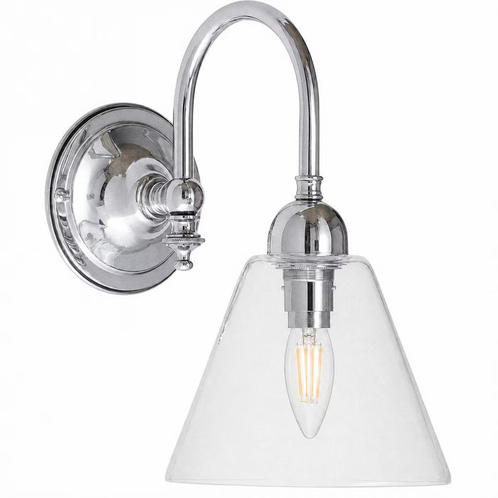 Loxton Wall Light Chrome With Cono Clear Glass - 3010110