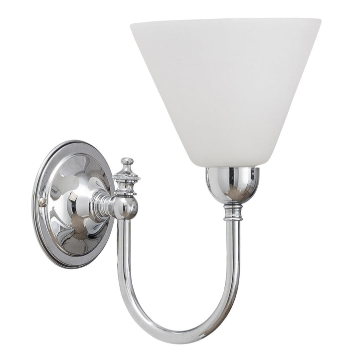 Loxton Wall Light Chrome With Cono Opal Matt Glass - 3010111