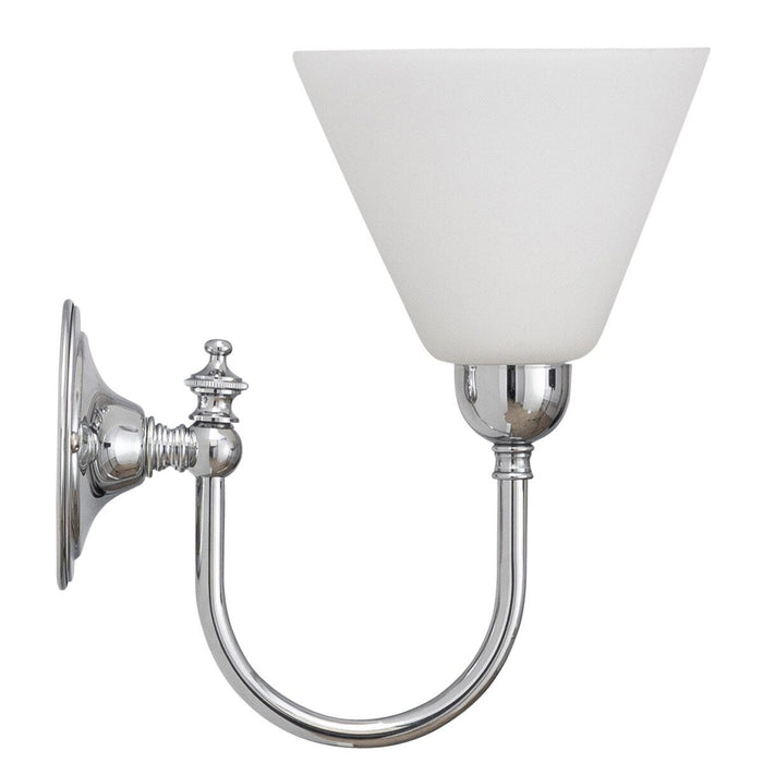 Loxton Wall Light Chrome With Cono Opal Matt Glass - 3010111