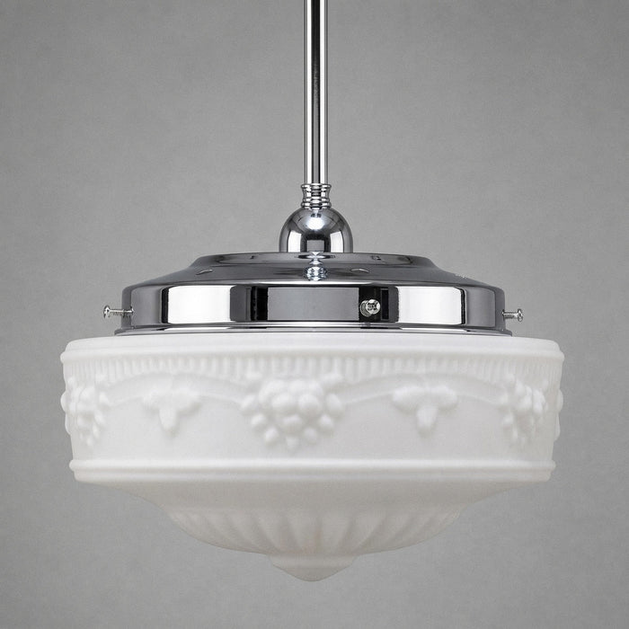 Single Rod Pendant Chrome With 11" Senator Opal Matt Glass - 3010172