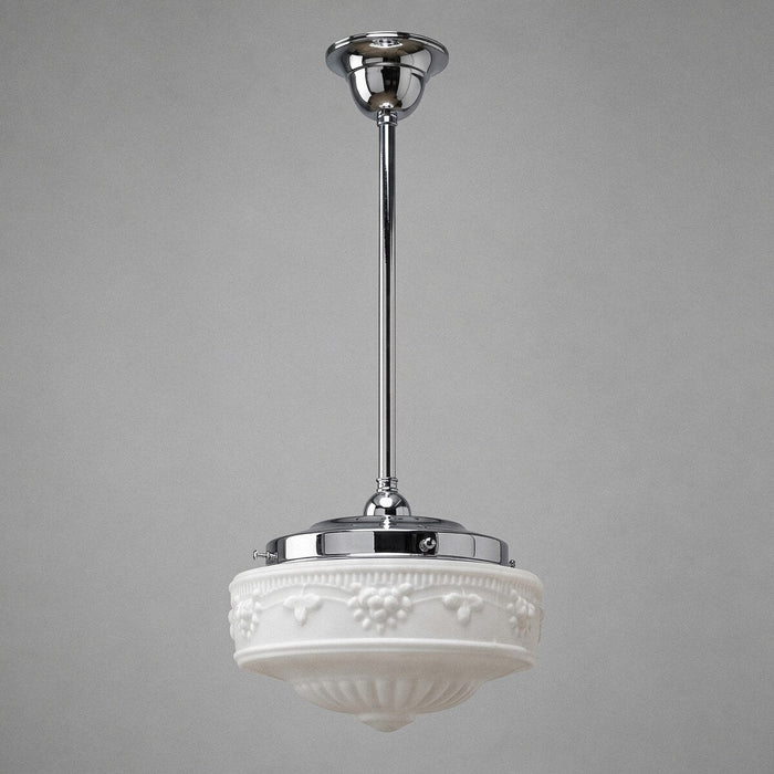 Single Rod Pendant Chrome With 11" Senator Opal Matt Glass - 3010172