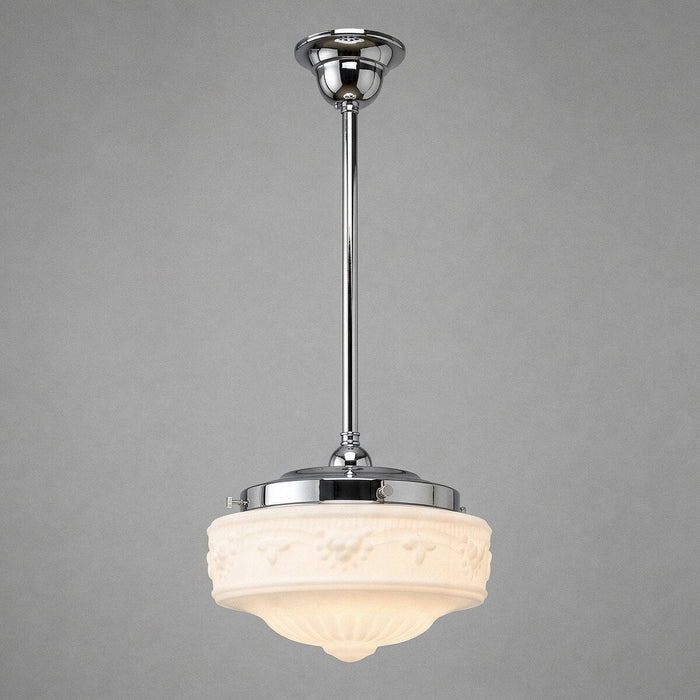 Single Rod Pendant Chrome With 11" Senator Opal Matt Glass - 3010172