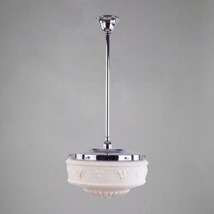 Single Rod Pendant Chrome With 14" Senator Opal Matt Glass - 3010198