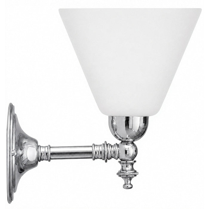 Waubra Wall Light Chrome With Cono Opal Glass - 3010219