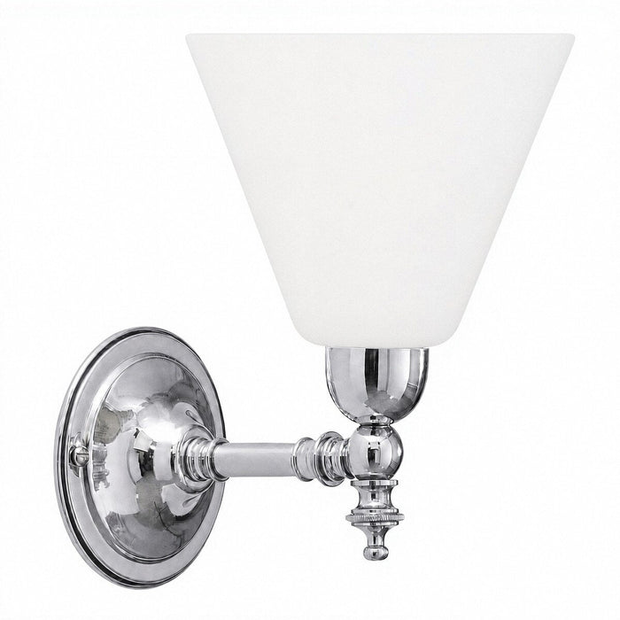 Waubra Wall Light Chrome With Cono Opal Glass - 3010219