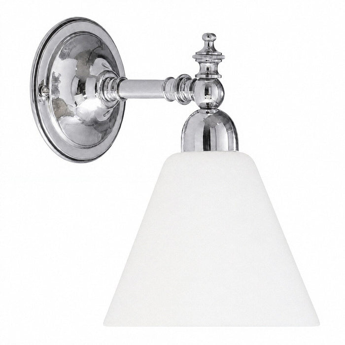 Waubra Wall Light Chrome With Cono Opal Glass - 3010219