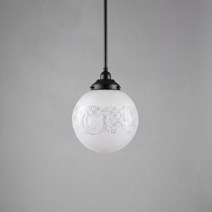 Single Rod Pendant Patina Black With 10" Sheffield Glass - 3020100