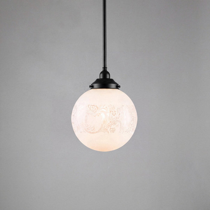 Single Rod Pendant Patina Black With 10" Sheffield Glass - 3020100