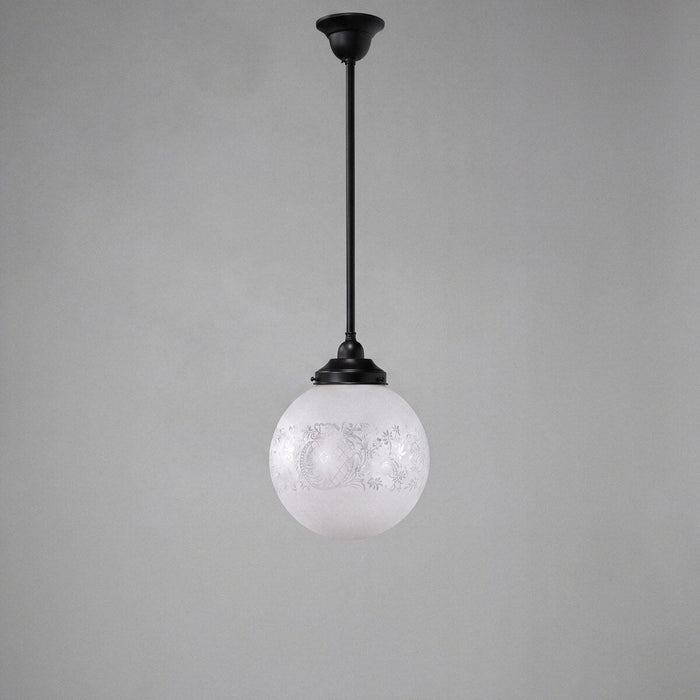 Single Rod Pendant Patina Black With 10" Sheffield Glass - 3020100