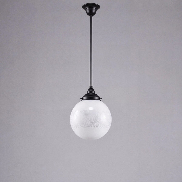Single Rod Pendant Patina Black With 10" Sheffield Glass - 3020100