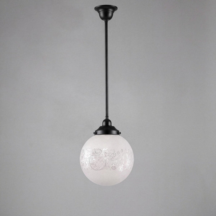 Single Rod Pendant Patina Black With 10" Sheffield Glass - 3020100