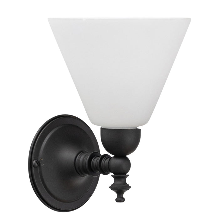 Koscina Wall Light Patina Black With Cono Opal Matt Glass - 3020143