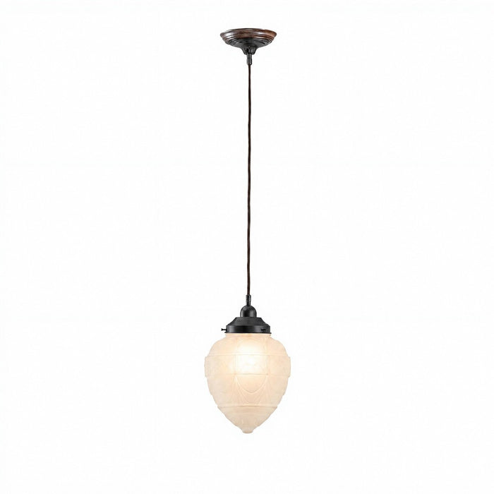 Asheville Pendant Light With Cloth Cord Patina & Frost - 3090339