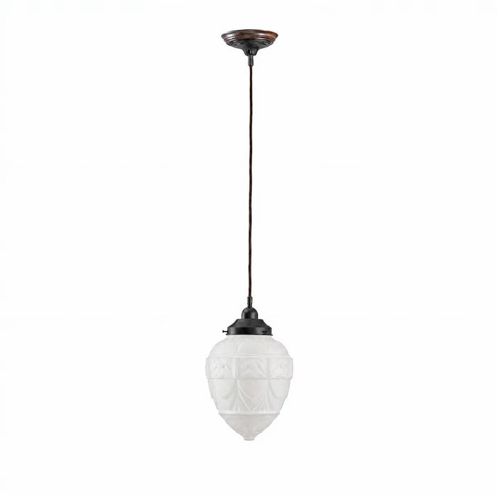 Asheville Pendant Light With Cloth Cord Patina & Frost - 3090339