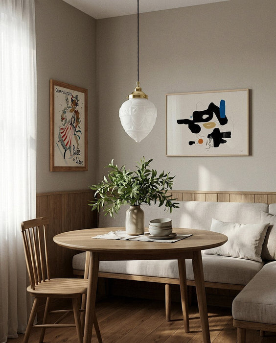 Asheville Pendant Light With Cloth Cord Polished Brass & Frost - 3090341