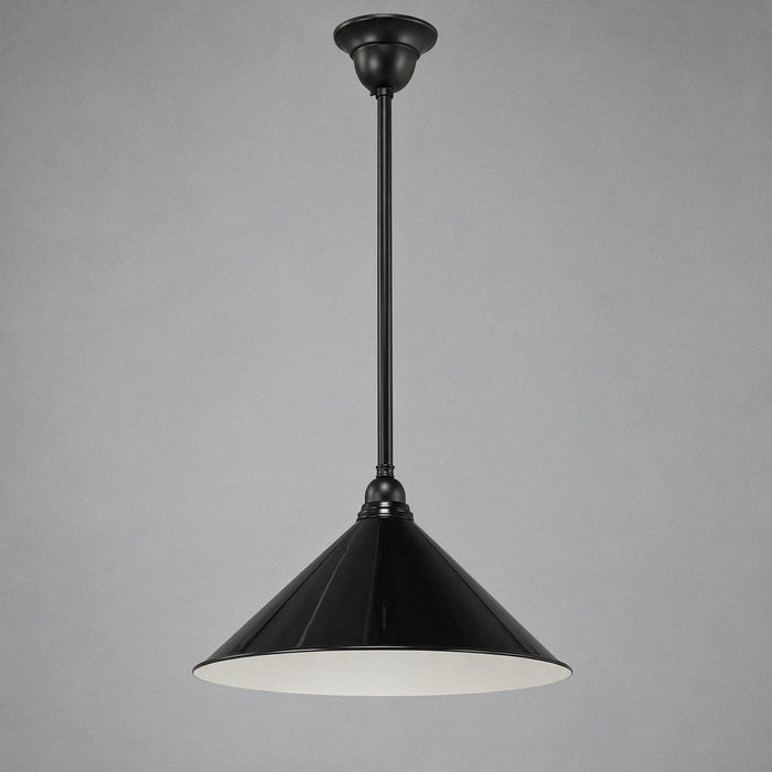 Edwardian 390mm Pendant Light on Rod Set 1/2" Patina & Black - 3090359