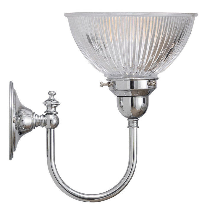 Loxton Wall Light Bracket Chrome & Clear - 3090401