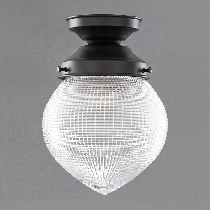 Teardrop Hallophane 6" Batten Fix Light Patina & Clear - 3090449