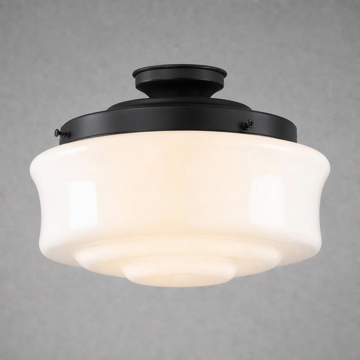 Elwood 12" Batten Fix Light Patina & Opal Gloss - 3090472