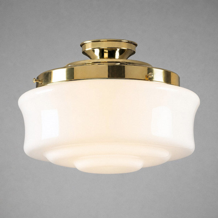 Elwood 12" Batten Fix Light Polished Brass & Opal Gloss - 3090473