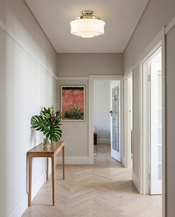 Elwood 12" Batten Fix Light Polished Brass & Opal Gloss - 3090473