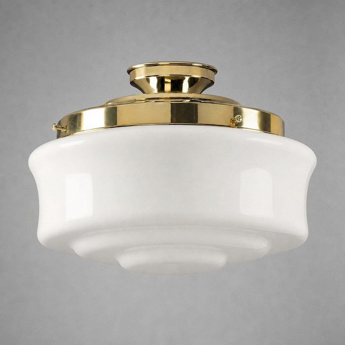 Elwood 12" Batten Fix Light Polished Brass & Opal Gloss - 3090473