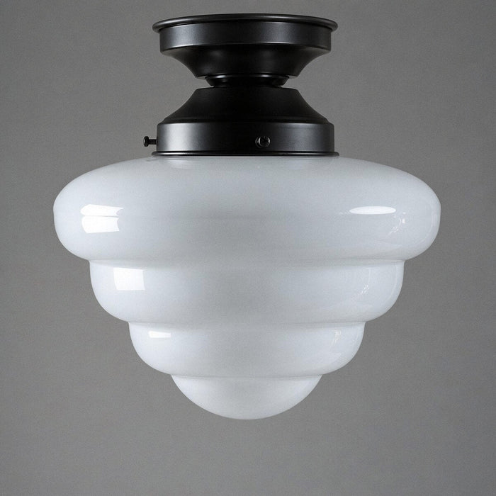 DIY Batten Fix Patina Black With 10" Beehive Opal Glass - 3090485