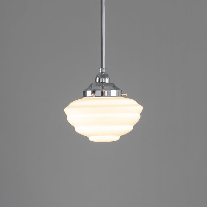 Cannes Pendant Light Chrome & Opal Gloss - 3090493