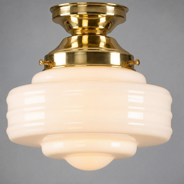 Detroit 8" Batten Fix Light Polished Brass & Opal Gloss - 3090507