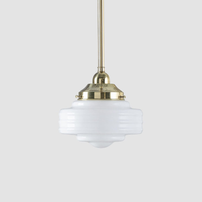 Detroit 8" Pendant Light Polished Brass & Opal Gloss - 3090510
