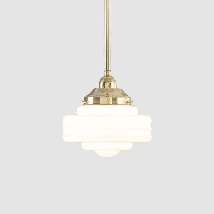 Detroit 8" Pendant Light Polished Brass & Opal Gloss - 3090510