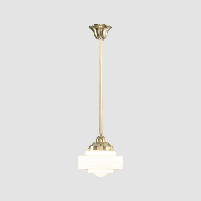 Detroit 8" Pendant Light Polished Brass & Opal Gloss - 3090510