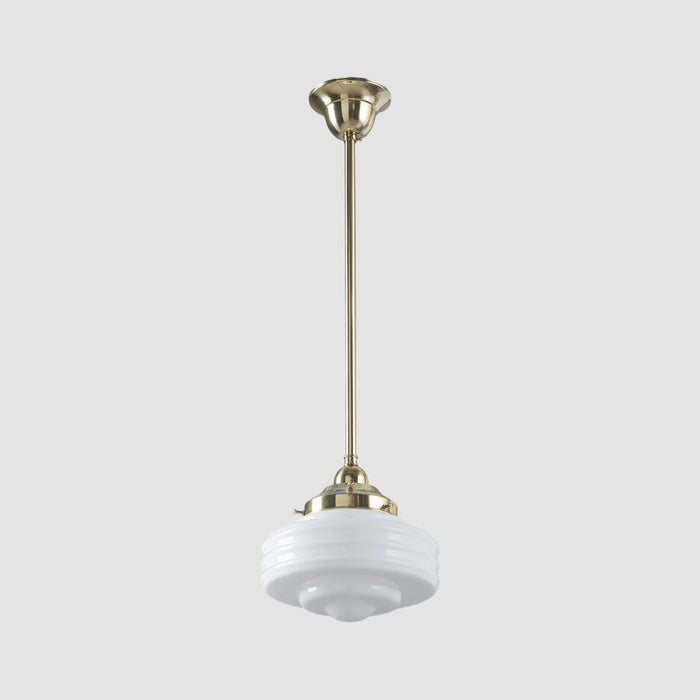 Detroit 8" Pendant Light Polished Brass & Opal Gloss - 3090510