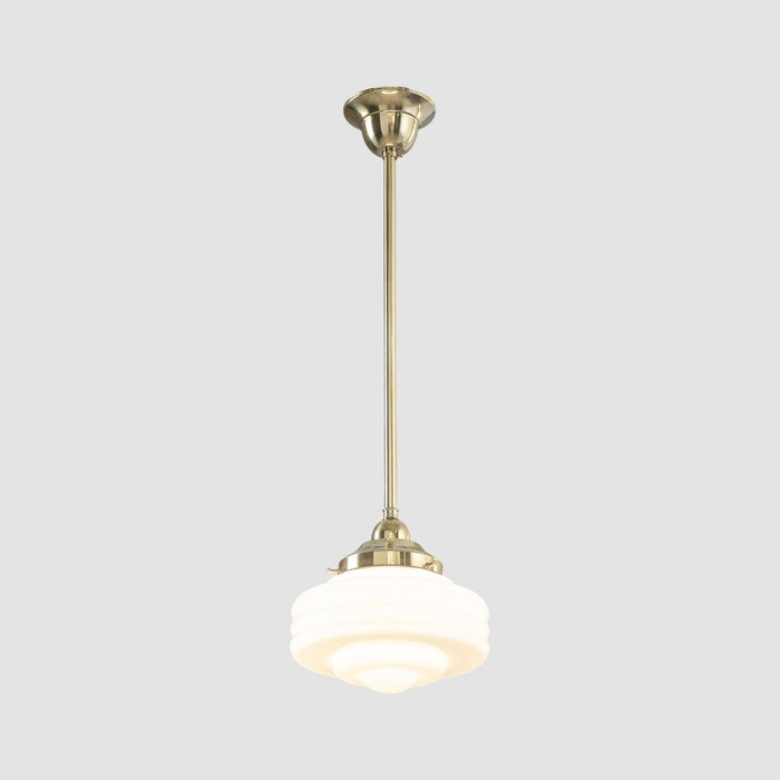 Detroit 8" Pendant Light Polished Brass & Opal Gloss - 3090510