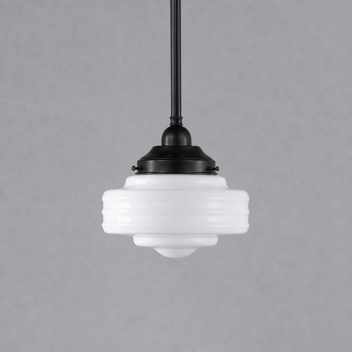 Detroit 8" Pendant Light Patina & Opal Gloss - 3090512