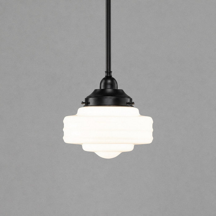 Detroit 8" Pendant Light Patina & Opal Gloss - 3090512