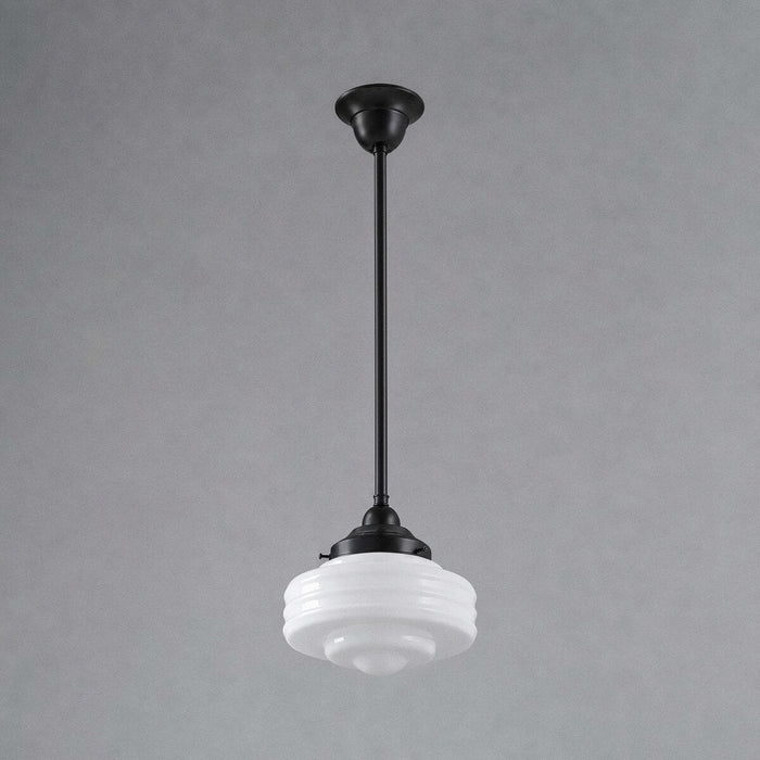Detroit 8" Pendant Light Patina & Opal Gloss - 3090512
