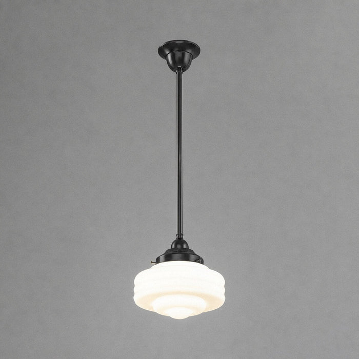 Detroit 8" Pendant Light Patina & Opal Gloss - 3090512
