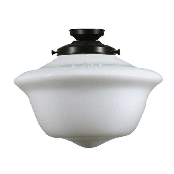 Victorian Schoolhouse 16" Batten Fix Light Patina & Opal Gloss - 3090527