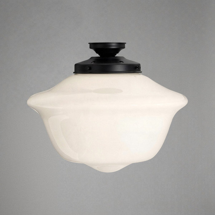 Victorian Schoolhouse 16" Batten Fix Light Patina & Opal Gloss - 3090527