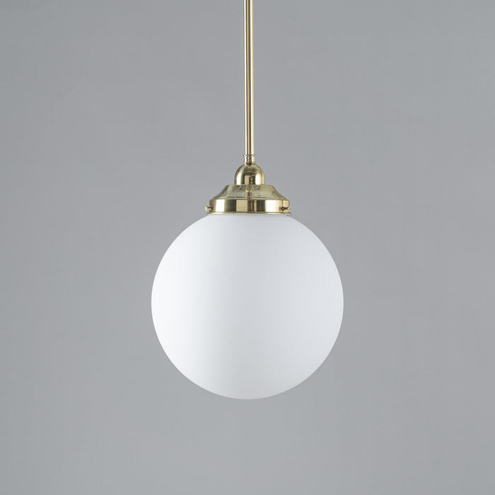 Sphere 10" Pendant Light Polished Brass & Opal Matte - 3090562