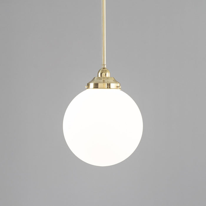 Sphere 10" Pendant Light Polished Brass & Opal Matte - 3090562