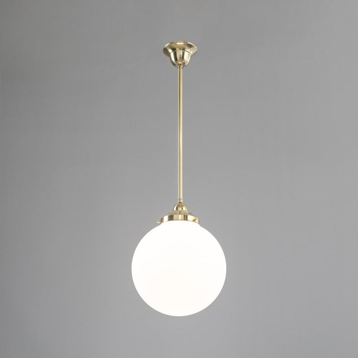 Sphere 10" Pendant Light Polished Brass & Opal Matte - 3090562