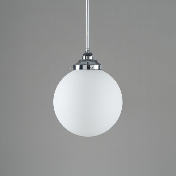 Sphere 10" Pendant Light Chrome & Opal Matte - 3090563