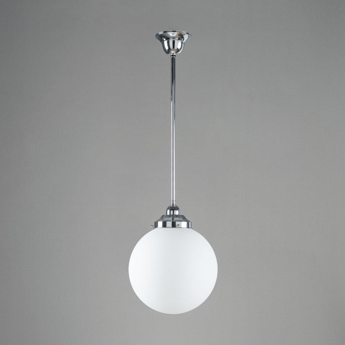 Sphere 10" Pendant Light Chrome & Opal Matte - 3090563