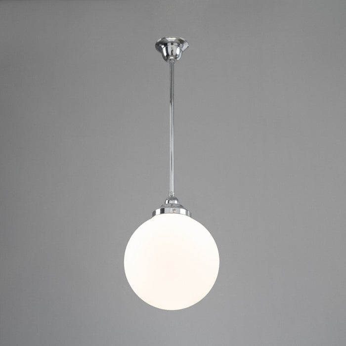 Sphere 10" Pendant Light Chrome & Opal Matte - 3090563