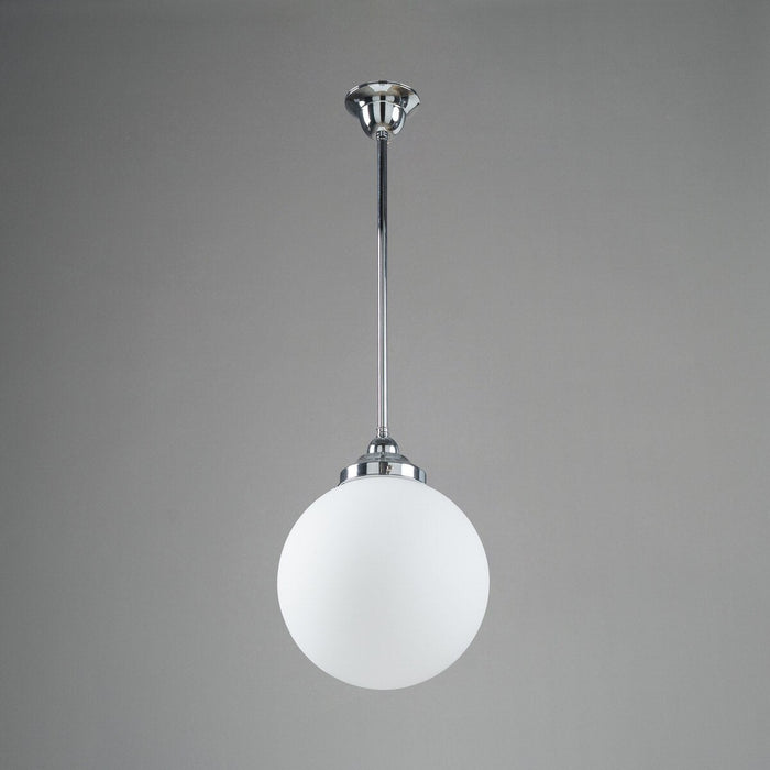 Sphere 10" Pendant Light Chrome & Opal Matte - 3090563