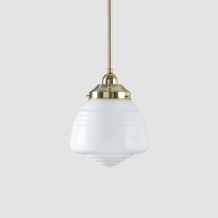 Domec Pendant Light Polished Brass & Opal Gloss - 3090597